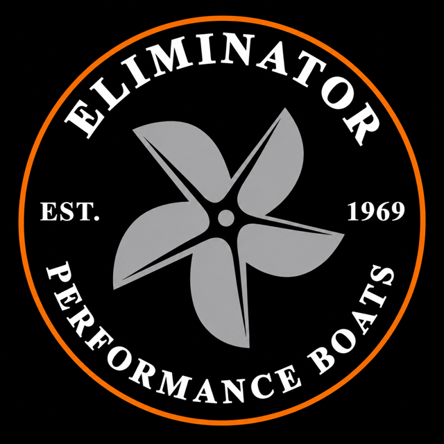 Eliminator Performance Boats Est. 1969 propeller circle logo